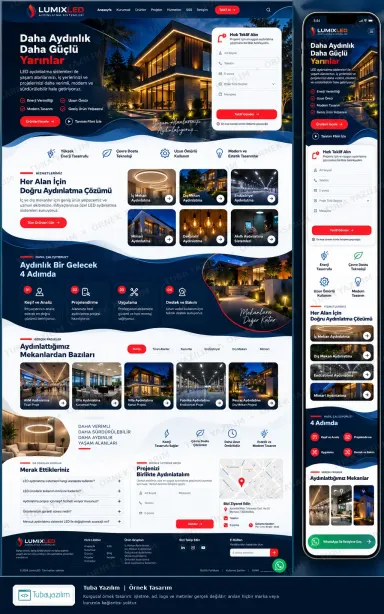 Sample website design for Lighting & Chandelier Shops
