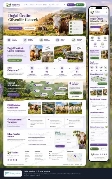 Sample website design for Livestock, Cattle & Poultry Farms