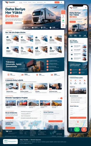 Sample website design for Logistics & Freight Companies