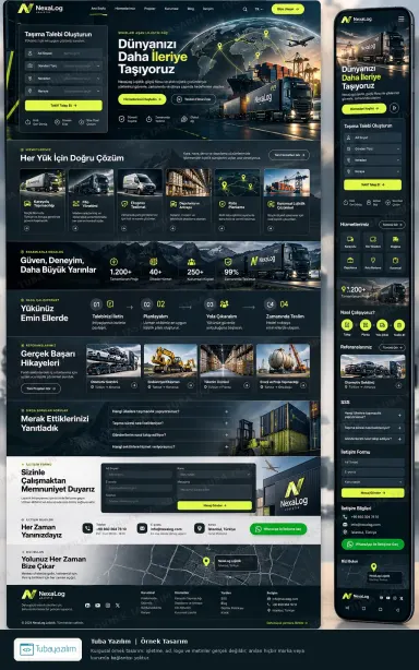 Sample website design for Logistics & Freight Companies