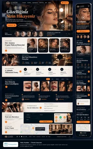Sample website design for Makeup Artists & Studios