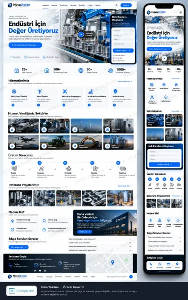 Sample website design for Manufacturing & Industrial Companies