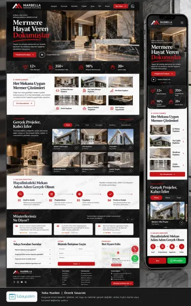 Sample website design for Marble & Stone Contractors