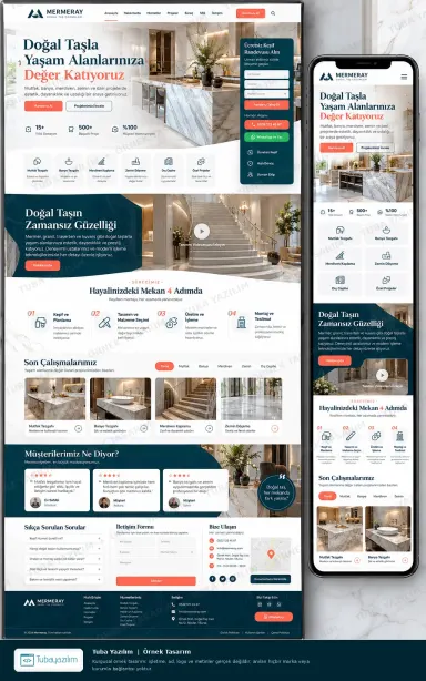 Sample website design for Marble & Stone Contractors