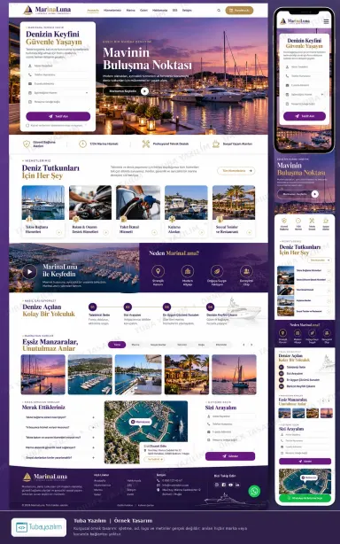 Sample website design for Marinas
