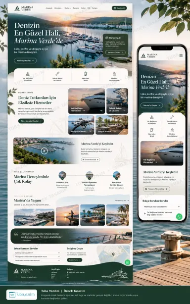 Sample website design for Marinas