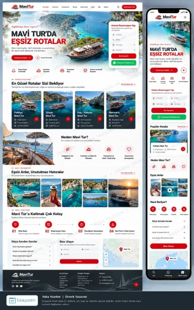 Sample website design for Boat Tours & Cruises