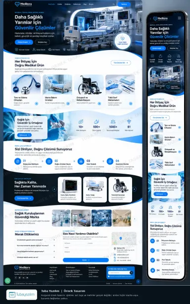 Sample website design for Medical Equipment & Supplies Companies
