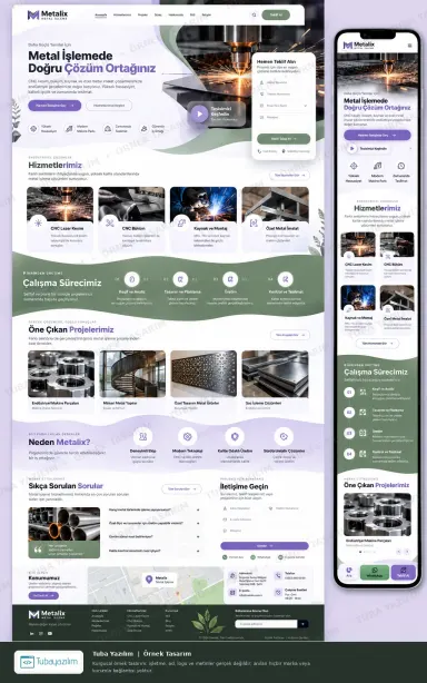 Sample website design for Metal Fabrication Workshops