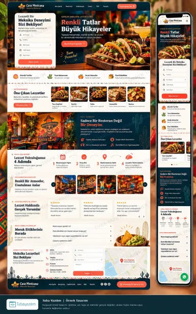 Sample website design for Mexican Restaurants