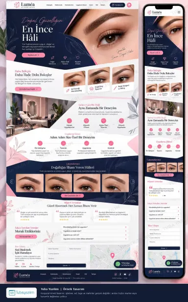 Sample website design for Microblading & Permanent Makeup Studios