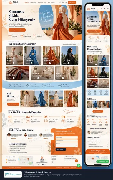 Sample website design for Abaya & Modest Fashion Stores