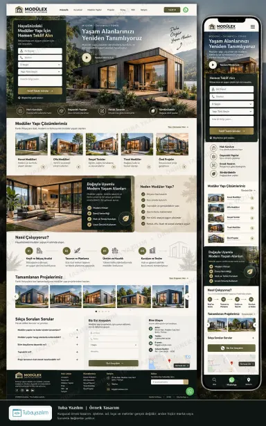 Sample website design for Prefabricated & Modular Building Companies