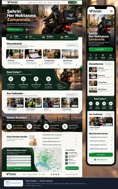 Motorcycle Courier — sample website design