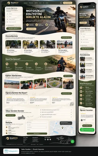 Sample website design for Driving Schools