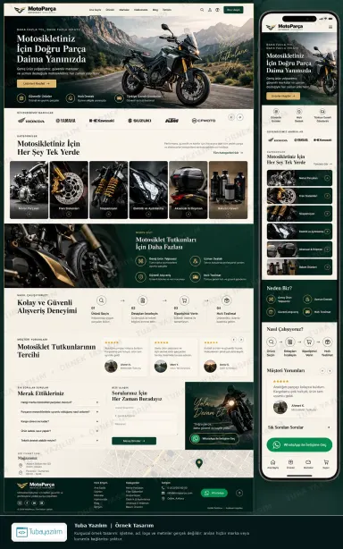 Sample website design for Motorcycle Spare Parts Shops