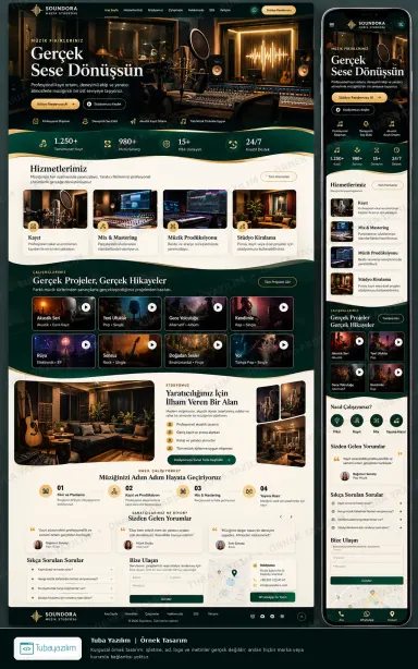 Music Recording Studio — sample website design