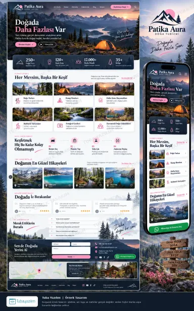 Sample website design for Nature & Eco Tourism Companies