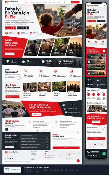 Sample website design for Associations & Non-Profit Organisations