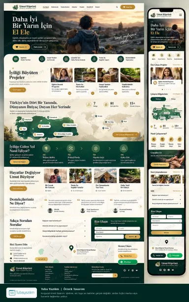Sample website design for Associations & Non-Profit Organisations