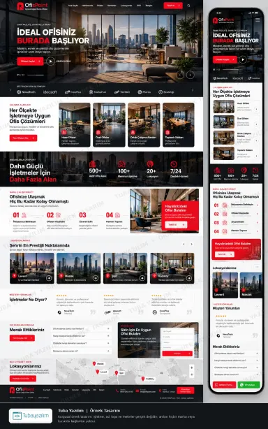 Sample website design for Serviced Offices & Virtual Office Providers