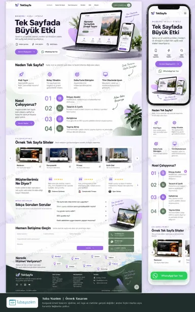 Sample website design for Startups & Small Businesses (One-Page Sites)