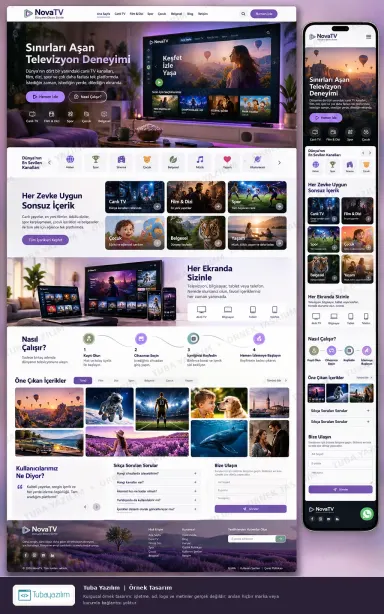 Online TV — sample website design