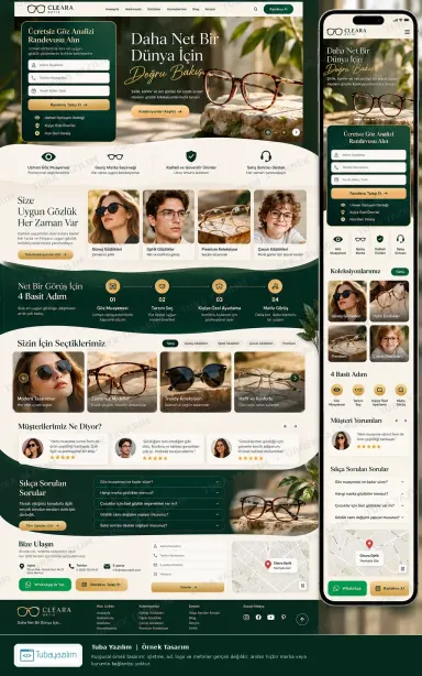 Sample website design for Opticians & Eyewear Shops