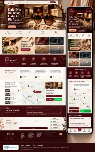 Sample website design for Opticians & Eyewear Shops