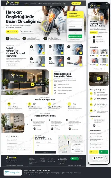 Sample website design for Orthopaedic Clinics