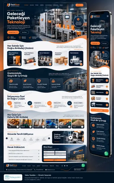 Sample website design for Packaging, Filling & Labelling Machine Suppliers
