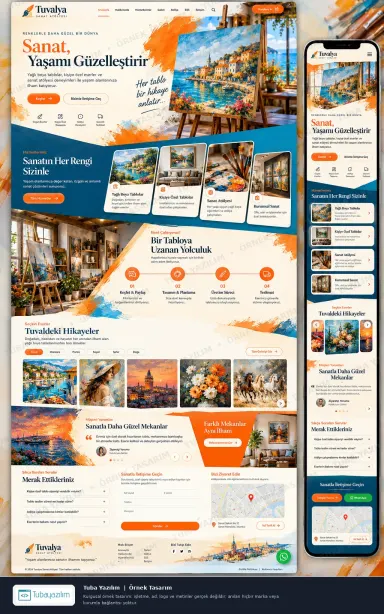 Sample website design for Art Studios & Craft Workshops