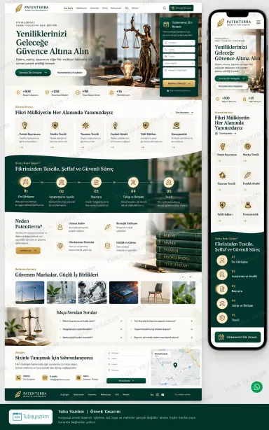 Sample website design for Patent & Trademark Attorneys