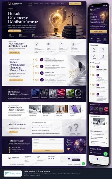 Sample website design for Patent & Trademark Attorneys
