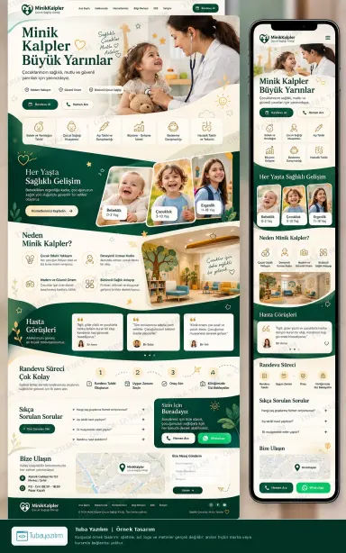 Sample website design for Paediatric Clinics