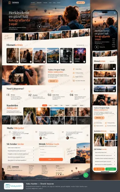 Sample website design for Photographers & Photography Studios