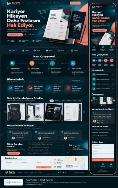 Sample website design for Personal Portfolios & Online CVs