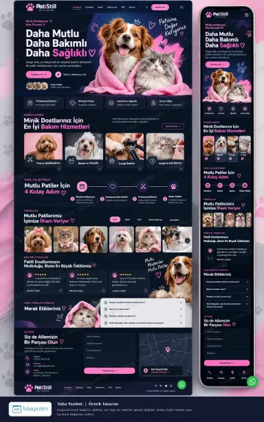 Sample website design for Pet Grooming & Boarding Centres