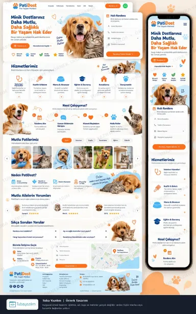 Sample website design for Pet Shops & Pet Supplies