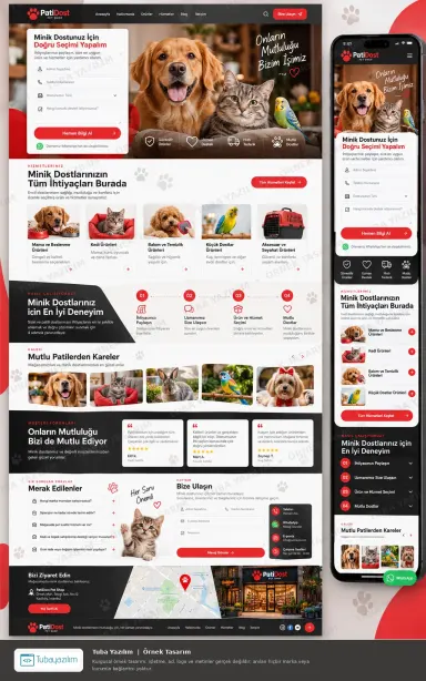 Sample website design for Pet Shops & Pet Supplies