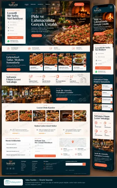 Sample website design for Pide & Lahmacun Restaurants