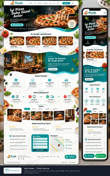 Sample website design for Italian & Pizza Restaurants