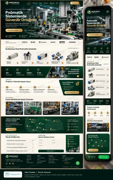 Sample website design for Pumps & Pneumatic Systems Suppliers