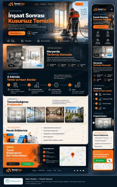 Sample website design for Post-Construction Cleaning Companies