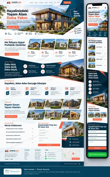 Sample website design for Prefabricated & Modular Building Companies