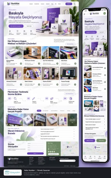Sample website design for Printing Presses