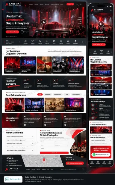 Sample website design for Event Management Companies