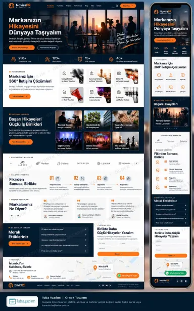Sample website design for PR & Communications Agencies
