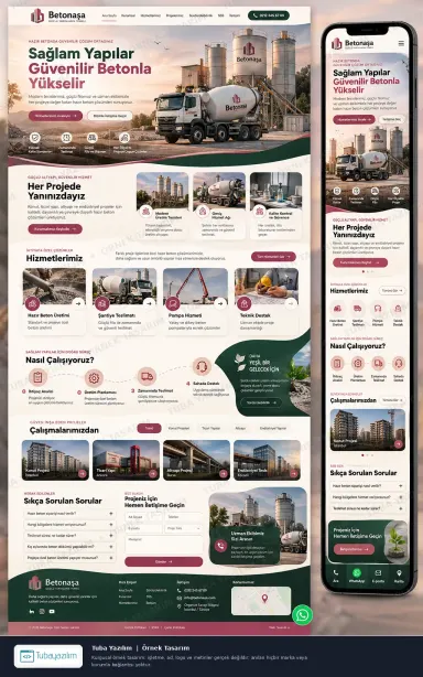 Sample website design for Ready-Mix Concrete Suppliers