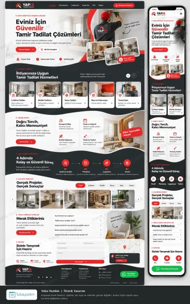 Sample website design for Renovation & Refurbishment Contractors